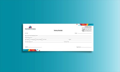 Corporate Money Receipt Bill Design
