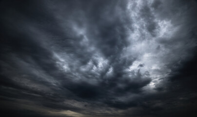 beautiful dark dramatic sky with stormy clouds