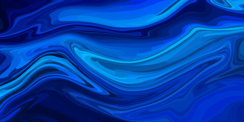 Sea Wave Abstract Navy Blue Black Neon Pattern Moon Light Silk Wavy Dark Texture Night Beach Party Background
