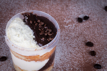 Cake in the pot with brigadier and powder milk and chocolate. Delicious