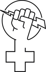 feminista icon , vector illustration