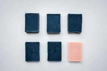 Colorful handmade solid soap bars (zero waste)