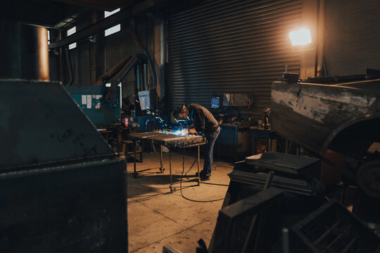 welding in the workshop