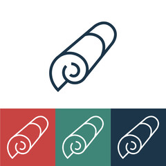 Linear vector icon with scroll