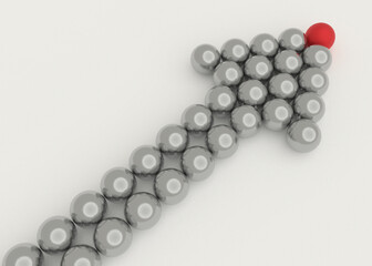 Leader leads the team forward. Business concepts