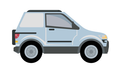 white camper car vehicle mockup icon