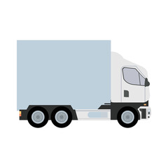 white truck car vehicle mockup icon