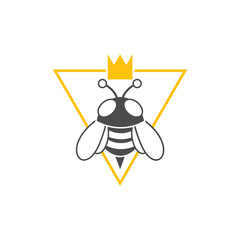 Vector logo, badge, symbol, icon template design Bee Theme