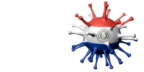 Paraguay flag in virus shape.