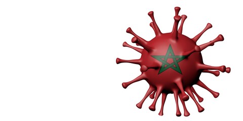 Morocco flag in virus shape.