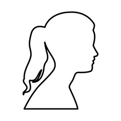 young woman female profile silhouette