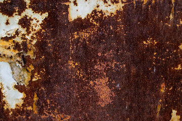 The texture of rusty metal