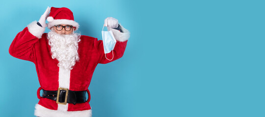 santa claus isolated on color background