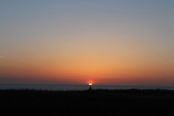 sunset on the beach