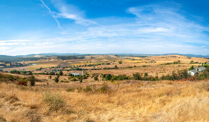 The Spokane Valley and Saltese Uplands Conservation Area Flats and wetlands area during summer in the state of Washington, USA 