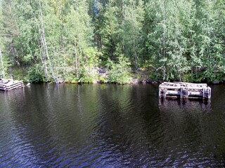 Naklejka premium Russia, Karelia, Belomorcanal, connecting channel between the Neva and White sea basins
