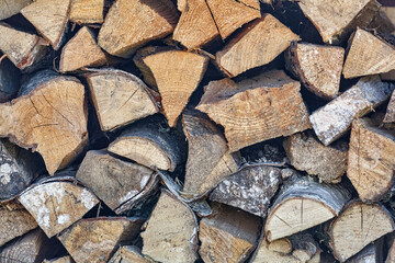 stack of brown logs background