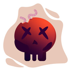 Crazy halloween skull