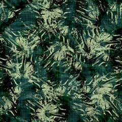 Green tropical palm tree leaves seamless pattern. High quality illustration. Vivid, detailed, and highly textured graphic design. Trendy jungle foliage for fabric or repeat surface design.