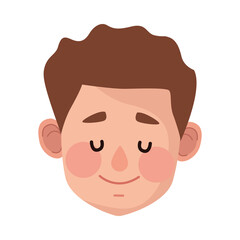 young man avatar head character icon