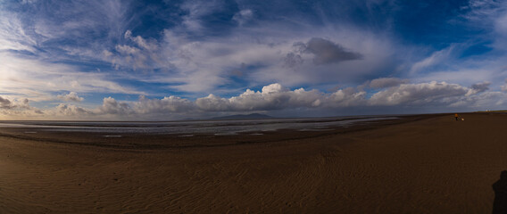 A panoramic view of Silloth beach
