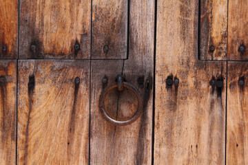old wooden door with lock