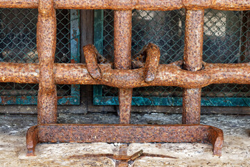rusty metal bars