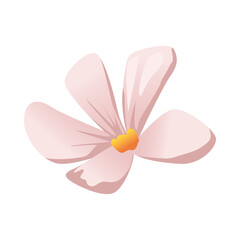 pink flower silhouette style icon