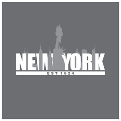 Vector logo, badge, symbol, icon template design New York Theme
