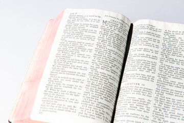 bible on white background