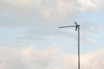 Antigua antena de TV uhf