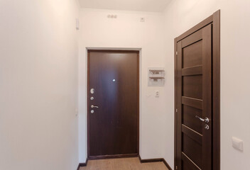 door made of natural wood in a modern style