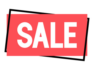 Abstract colorful Sale sign. Discount frame banner