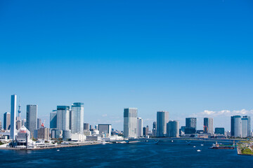 Obraz premium レインボーブリッジから見た晴海周辺