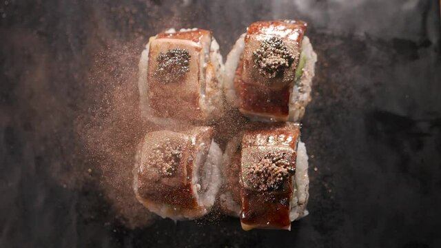 japanese sushi roll on a plate