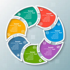 Abstract 3D Paper Infographics. Business template .Vector illustration