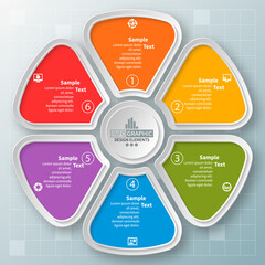 Abstract 3D Paper Infographics. Business template .Vector illustration