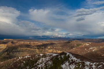Storm clouds over Mesa Verde National Park, Colorado, USA