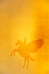 金屏風とペガサス