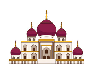 mosque building facade hindu icon