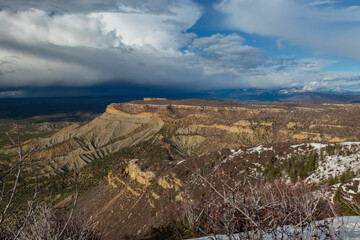 Storm clouds over Mesa Verde National Park, Colorado, USA