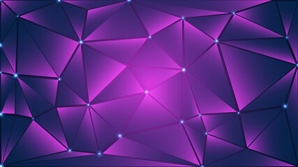 Fototapeta premium Abstract polygonal pattern. Global network connections with points and lines. Vector illustration