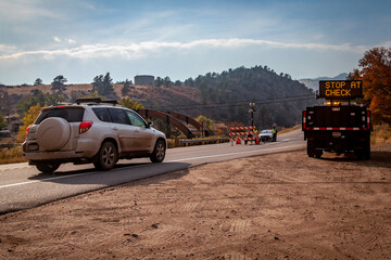 Road Block due to Colorado Wildfire