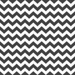 Zig zag Halloween pattern. Regular chevron stripes of gray and white color. Classic zigzag lines abstract geometry background. Seamless texture print. Vector illustration