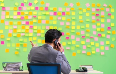Businessman with many conflicting priorities