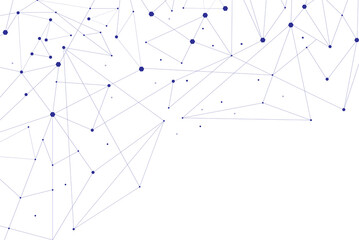 Network abstract connection isolated on white background. Network technology background with dots and lines. Ai background. Modern abstract concept. Ai vector, network technology