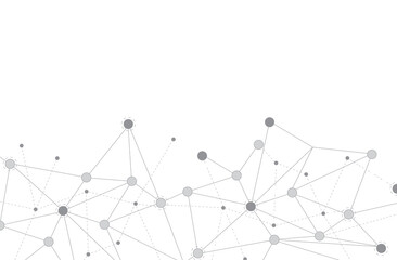 Network abstract connection isolated on white background. Network technology background with dots and lines. Ai background. Modern abstract concept. Ai vector, network technology