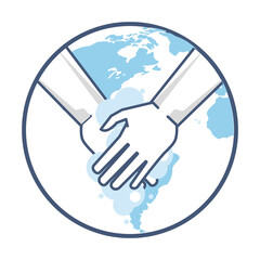 hands washing cleaning with foam and earth planet