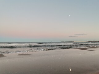 Moon waves and sand on Valencia beach 6