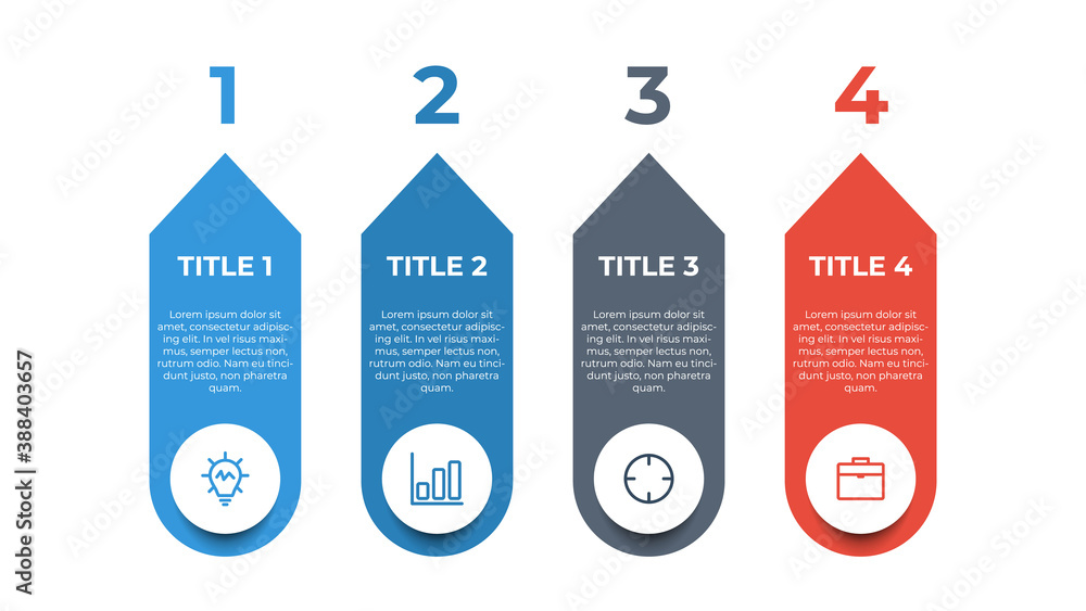 Poster infographic element with 4 options, steps, processes, list, point. business data visualization templ